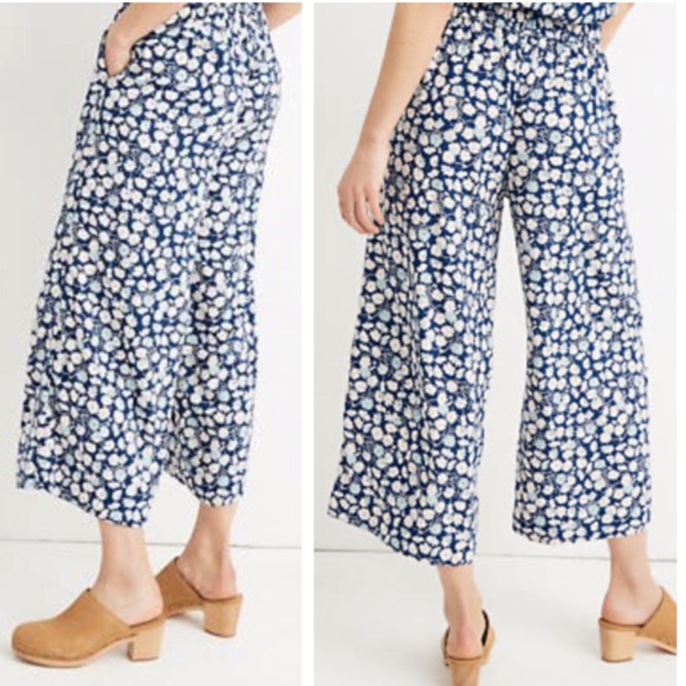 NWT Madewell Houston Floral wide leg crop pant - Picture 1 of 6